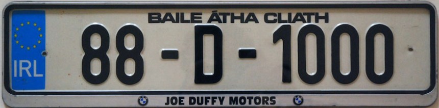 1988 numberplate