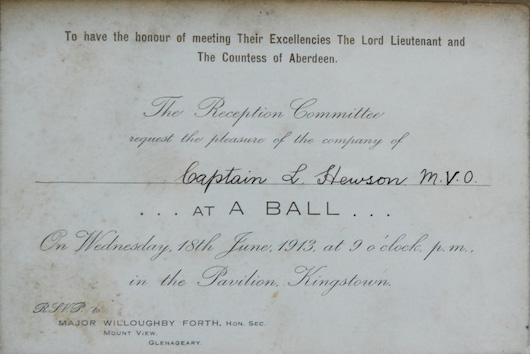 Ball invitation 1913