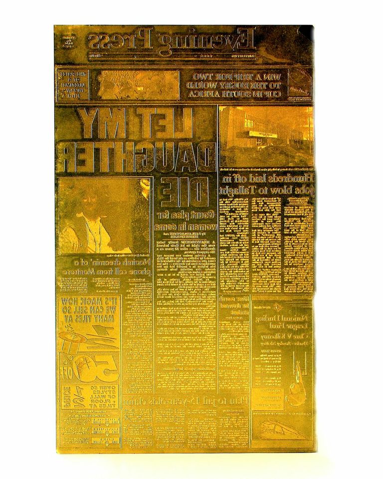 Evening Press Printing Plate